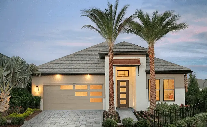 modern-steel-ribbed-custom-window-desert-tan-garage-door