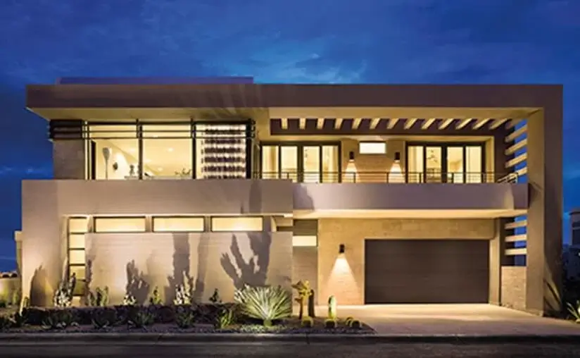 modern-steel-ribbed-solid-black-garage-door